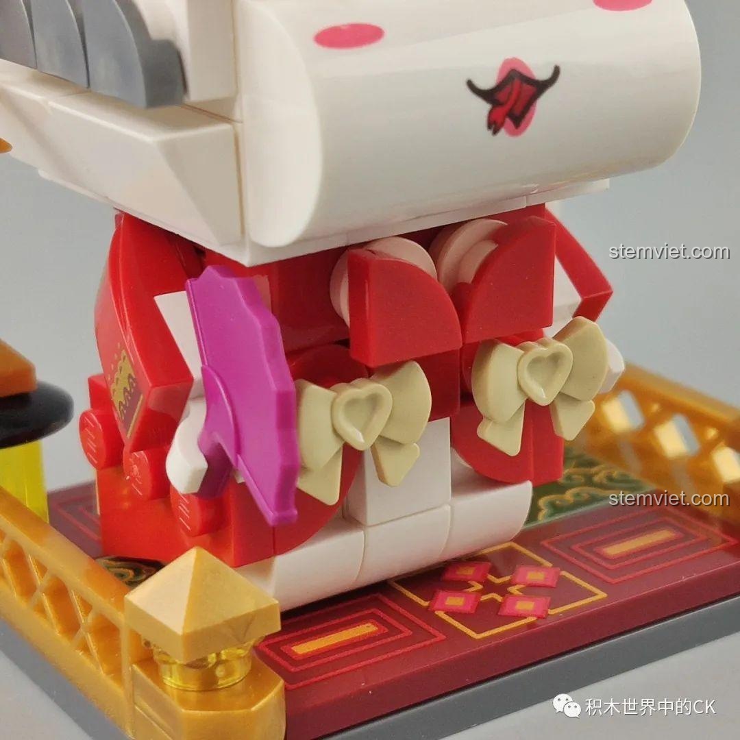 Chi tiết phụ kiện mô hình Tỵ Xà Vũ Nữ Keeppley K10136, đồ chơi mô hình Tỵ Xà Vũ Nữ và các linh vật