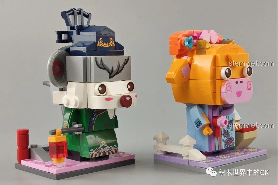 Góc nhìn khác của mô hình Tý Chuột và Sửu Trâu Keeppley, bộ xếp hình linh vật đáng yêu cho bé gái 6 tuổi