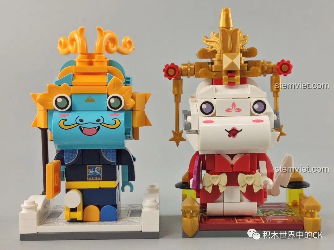 Góc nhìn khác của mô hình Thìn Rồng và Tỵ Xà Vũ Nữ Keeppley, bộ xếp hình linh vật đáng yêu cho bé gái 6 tuổi