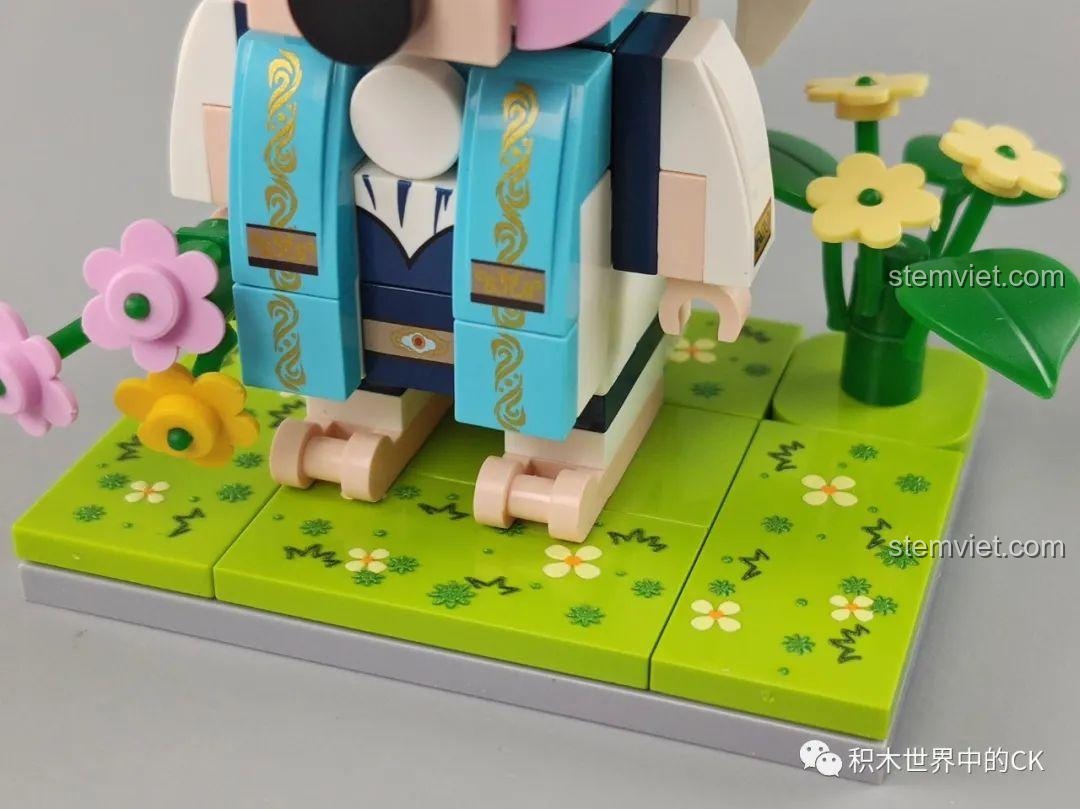 Bộ đồ chơi Mô hình Con Ngựa Hoàng Gia Keeppley K10137 và Mô hình Con Dê Hoàng Gia K10138, thiết kế BrickHeadz độc đáo, cho bé trai, bé gái 6 tuổi.
