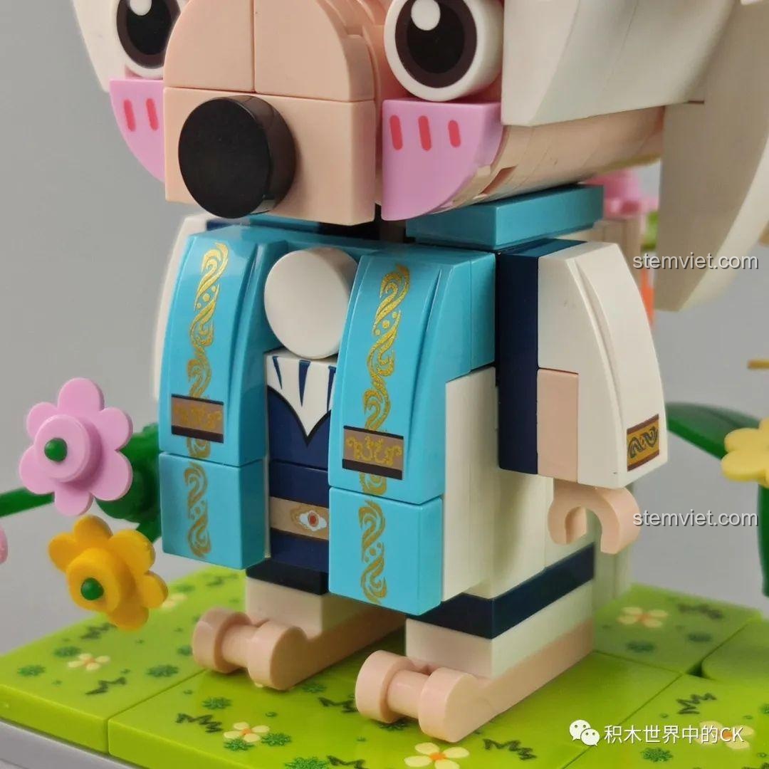 Mô hình Con Ngựa Hoàng Gia Keeppley K10137 và Mô hình Con Dê Hoàng Gia K10138, thiết kế BrickHeadz độc đáo, cho bé trai, bé gái 6 tuổi.