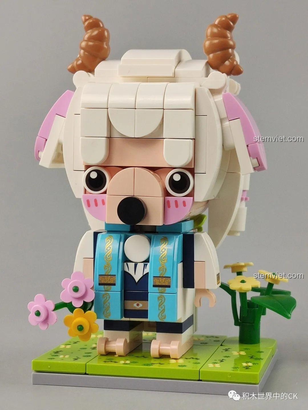 Bộ lắp ghép Mô hình Trâu 12 Con Giáp Keeppley K10132 và các mô hình 12 con giáp khác, thiết kế BrickHeadz độc đáo, cho bé trai, bé gái 6 tuổi.