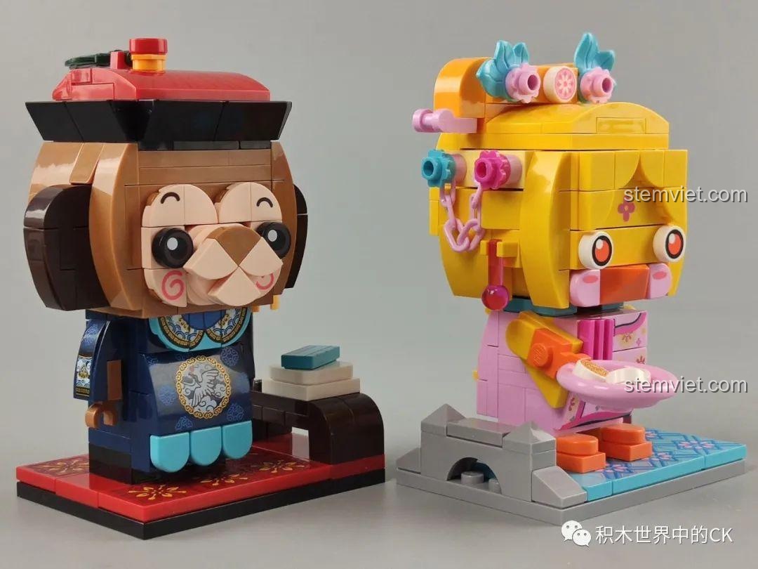 Chi tiết phụ kiện của Mô hình Con Dê Hoàng Gia Keeppley K10138, một phần của bộ 12 con giáp, thiết kế BrickHeadz độc đáo, cho bé trai, bé gái 6 tuổi.