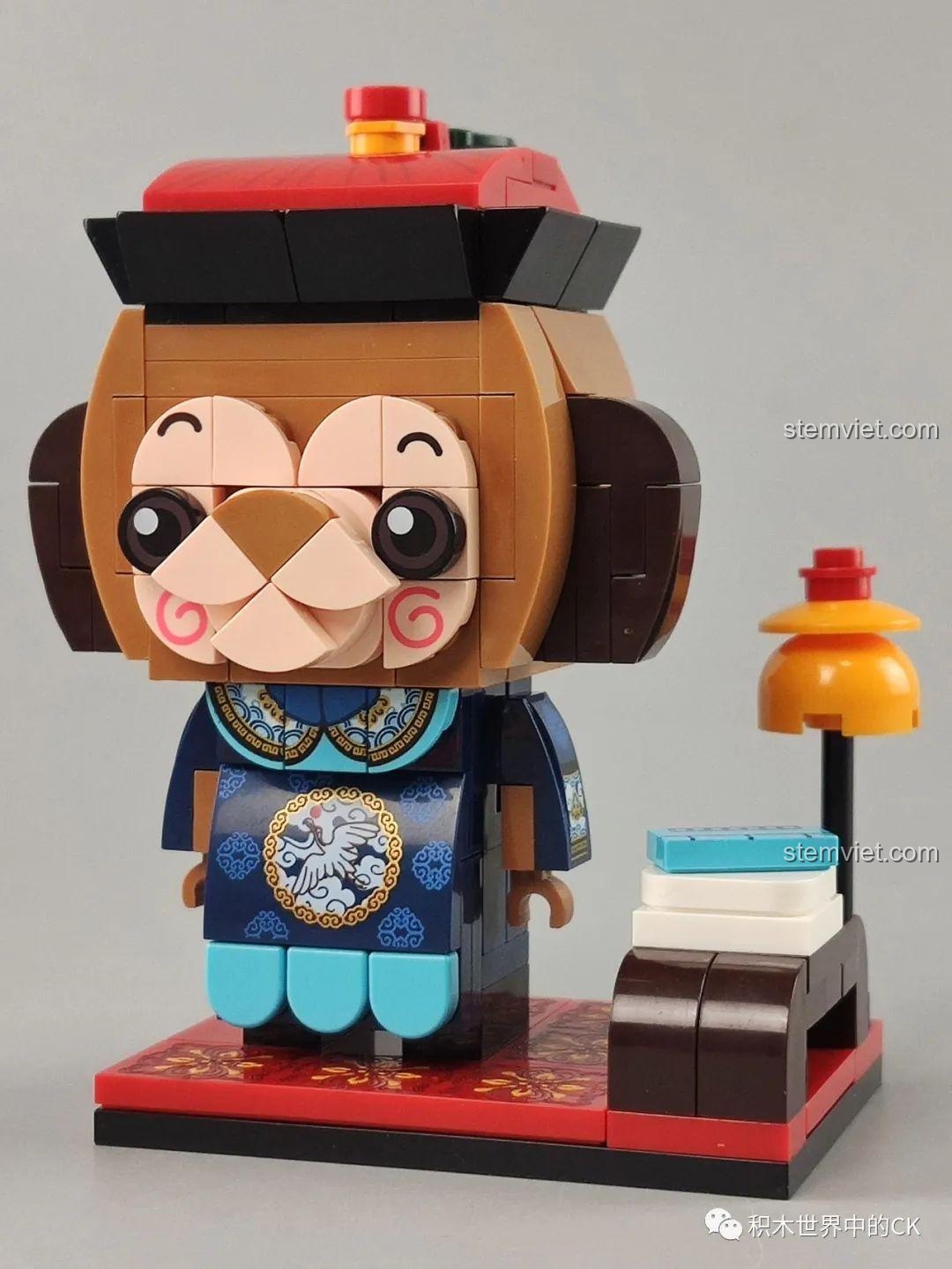 Đồ chơi mô hình K10132 Mô hình Con Trâu Hoàng Gia và các mô hình 12 con giáp khác, thiết kế BrickHeadz độc đáo, cho bé trai, bé gái 6 tuổi.