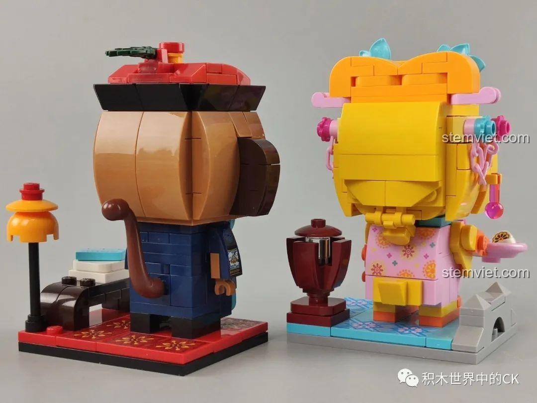 Bộ đồ chơi Mô hình Con Khỉ Hoàng Gia Keeppley K10139 và Mô hình Con Gà Hoàng Gia K10140, thiết kế BrickHeadz độc đáo, cho bé trai, bé gái 6 tuổi.