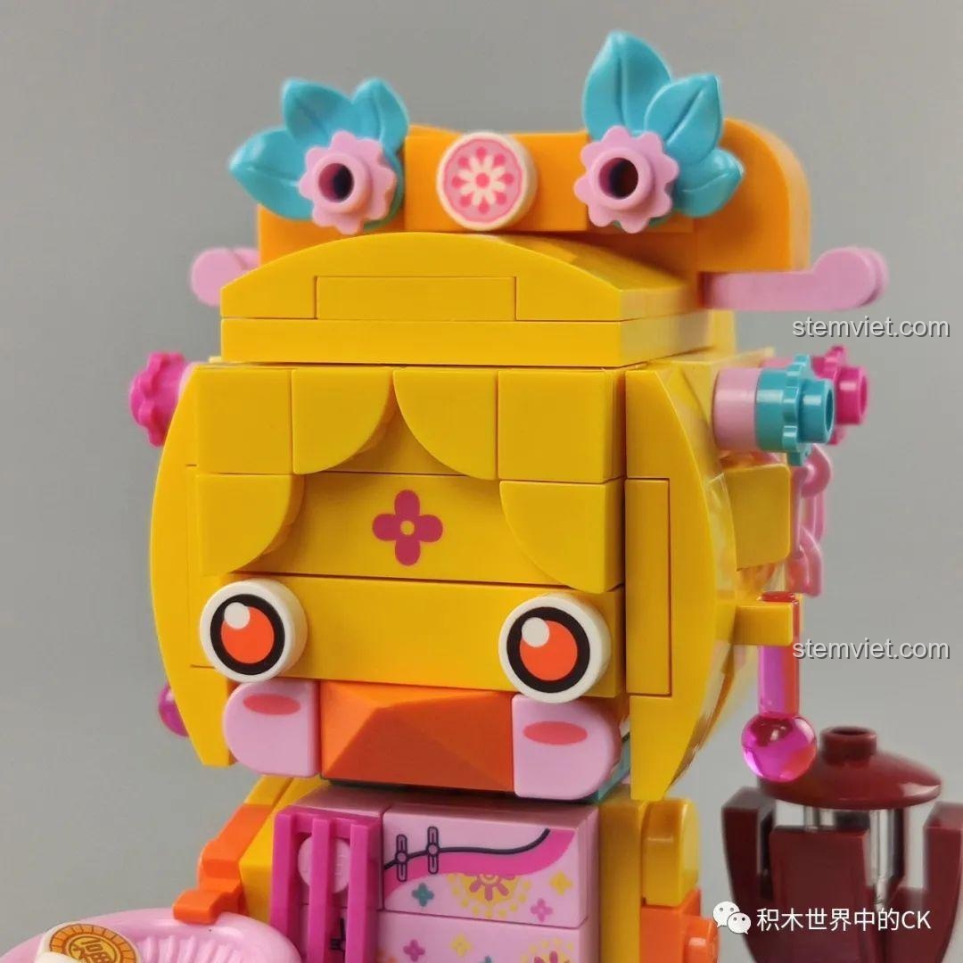 Bộ đồ chơi Mô hình Con Chó Hoàng Gia Keeppley K10141 và Mô hình Con Heo Hoàng Gia K10142, thiết kế BrickHeadz độc đáo, cho bé trai, bé gái 6 tuổi.