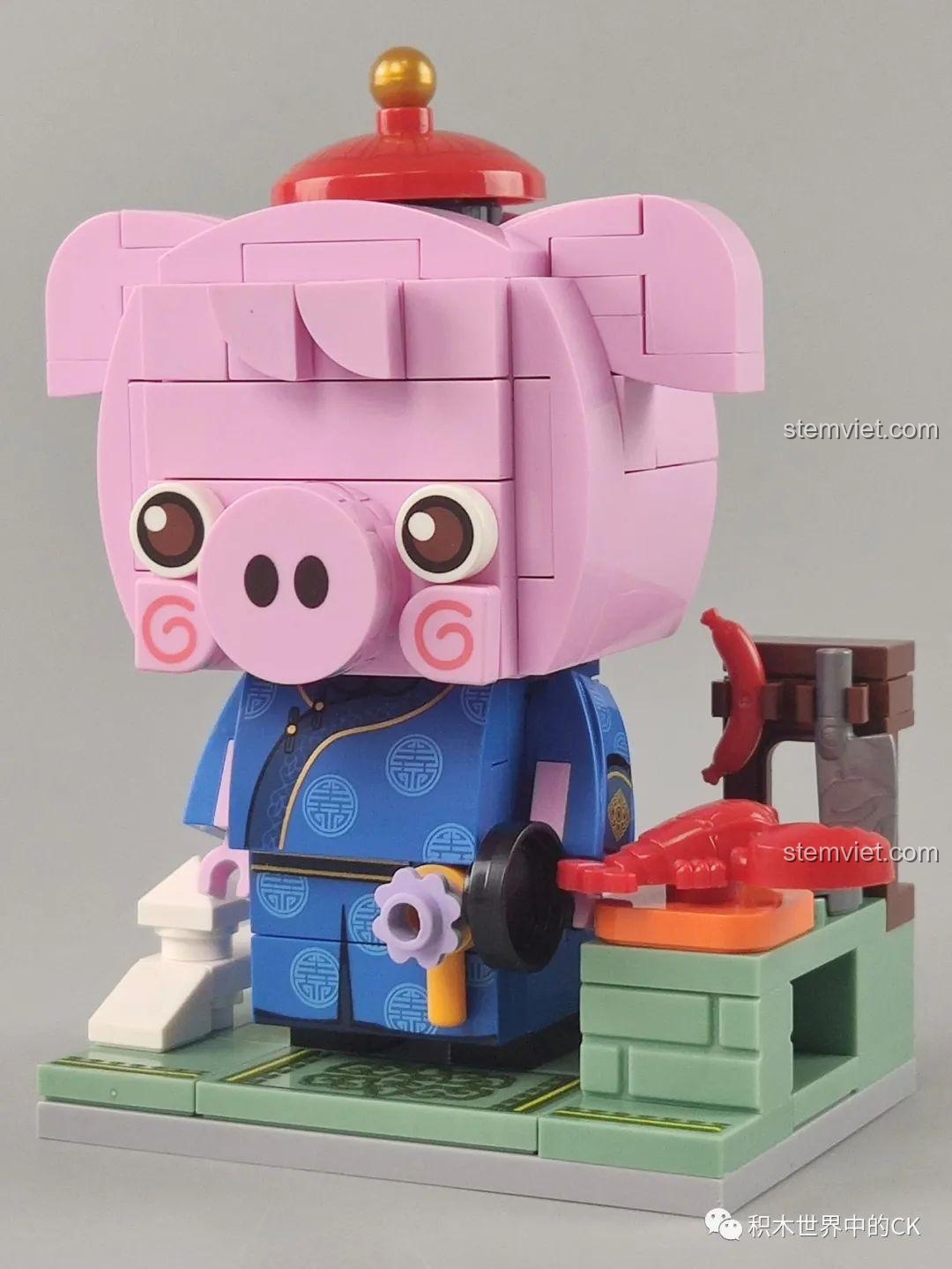 Đồ chơi xây dựng Mô hình Trâu Cung Hoàng Đạo Keeppley K10132 và các mô hình 12 con giáp khác, thiết kế BrickHeadz độc đáo, cho bé trai, bé gái 6 tuổi.