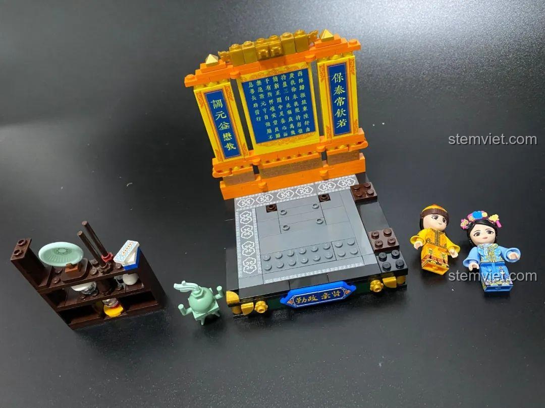 Mô hình hoàn thành của bộ lắp ghép Keeppley K10146, tái hiện một góc cung đình tinh xảo, chất lượng cao, phù hợp cho bé gái 6 tuổi.