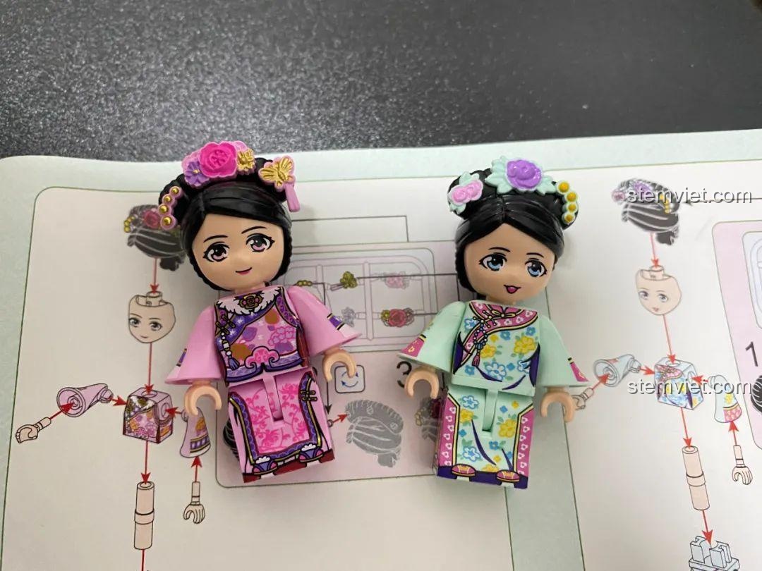 Chi tiết lan can tinh xảo của bộ đồ chơi mô hình Keeppley K10146, thể hiện sự tỉ mỉ trong thiết kế, chất lượng cao, phù hợp cho bé gái 6 tuổi.