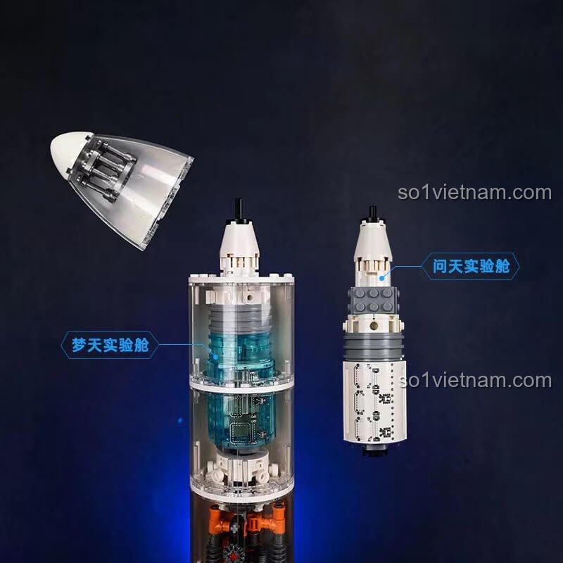 Các module thí nghiệm của Trạm Vũ trụ Thiên Cung Keeppley K10215, đồ chơi lắp ghép chi tiết cao, khám phá vũ trụ