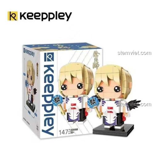 Ảnh hộp sản phẩm bộ xếp hình K20108 Keeppley Đại Thiên Cẩu, với hình ảnh mô hình đã hoàn thiện và logo game Âm Dương Sư. Đồ chơi mô hình Keeppley chất lượng cao.