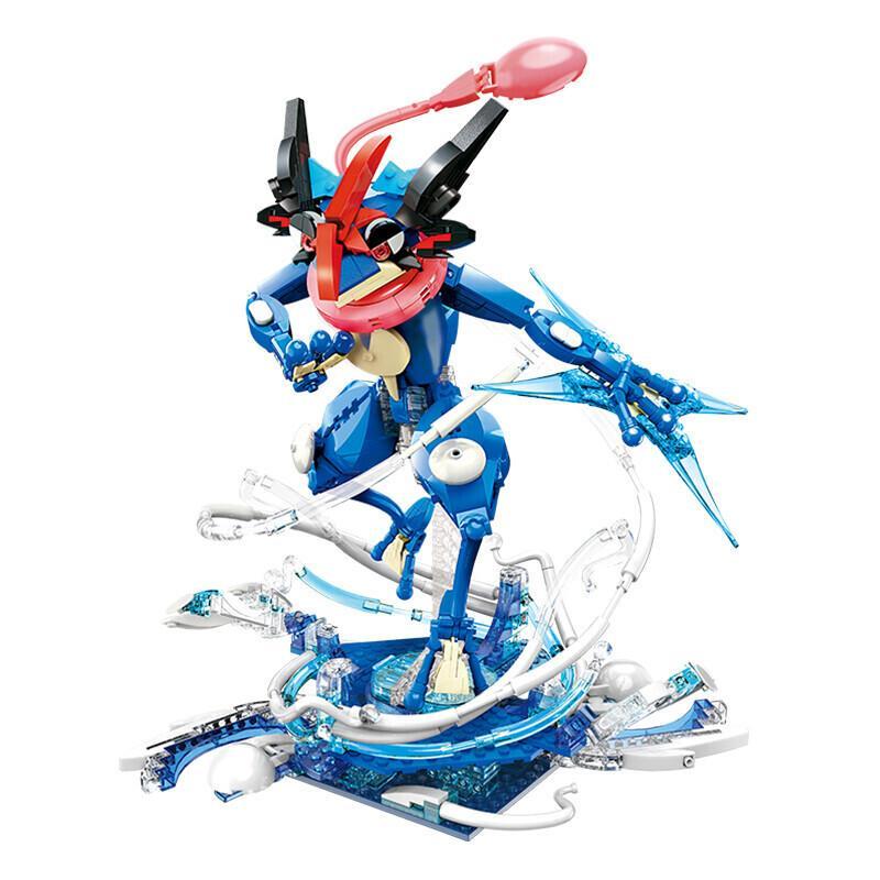 Mô hình lắp ráp Keeppley K20215 Pokémon Greninja của Ash, đồ chơi mô hình Ninja Ếch Greninja cho bé trai 8 tuổi.