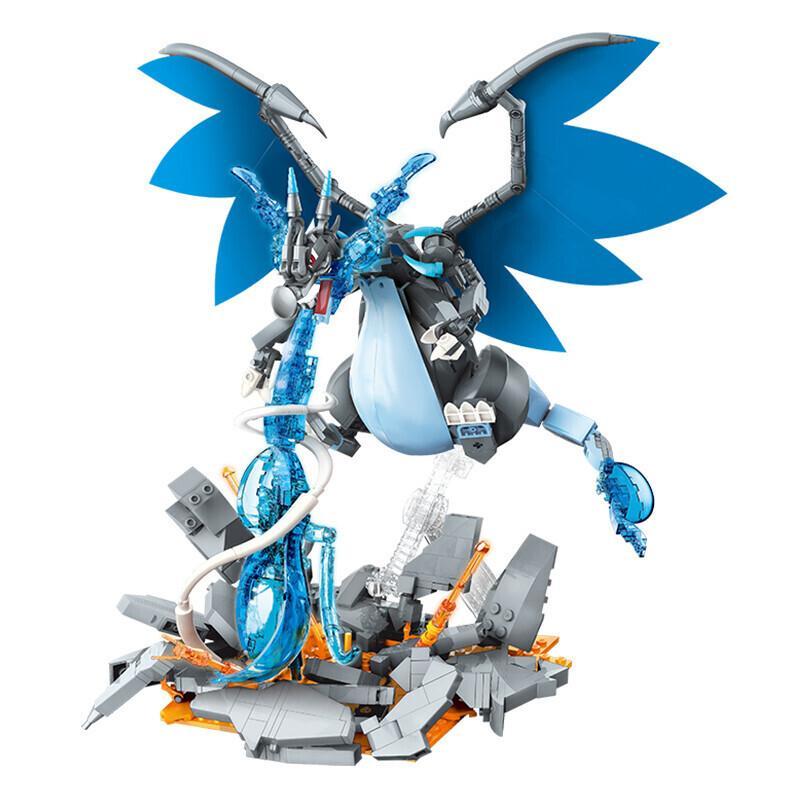 Bộ lắp ráp Pokémon Mega Charizard X Keeppley K20216 cho bé trai 8 tuổi, mô hình rồng lửa huyền thoại giá tốt.