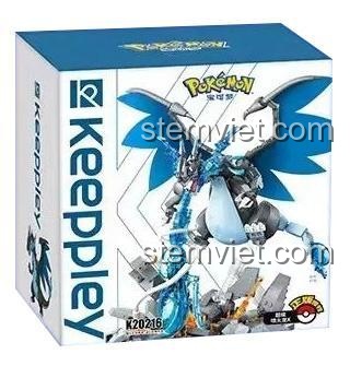 Hộp đồ chơi mô hình Rồng lửa Charizard X Keeppley 20216, quà tặng sinh nhật ý nghĩa cho fan Pokémon.