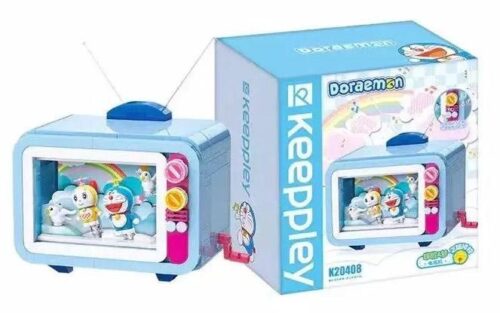 Bộ đồ chơi Tivi Doraemon Keeppley K20408, mô hình tivi cổ điển có âm thanh và xoay cảnh, quà tặng giá tốt cho bé 6 tuổi