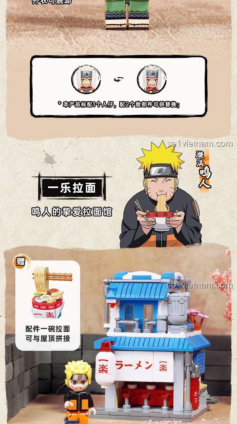 Minifigure Naruto của bộ Keeppley K20514 Làng Lá Tòa nhà Hokage