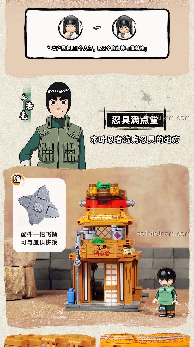 Mô hình cửa hàng Ninjutsu của bộ Keeppley K20514 Làng Lá Tòa nhà Hokage