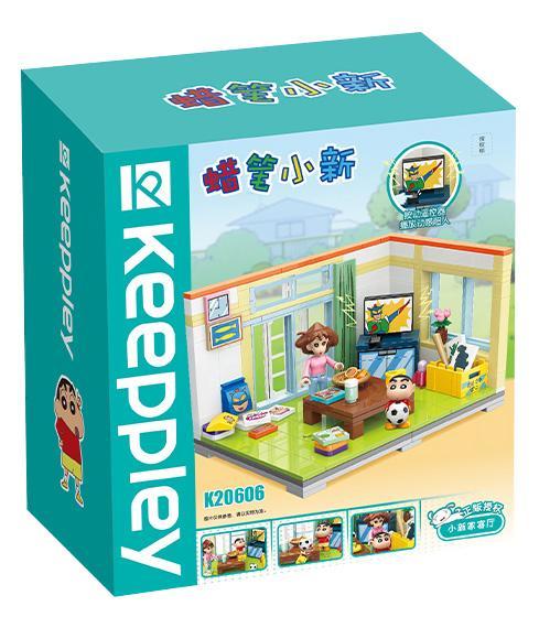 Hộp bộ lắp ghép Keeppley K20606 Phòng khách nhà Crayon Shin-chan, đồ chơi lắp ráp Keeppley, cho bé trai và bé gái 7 tuổi, giá tốt.