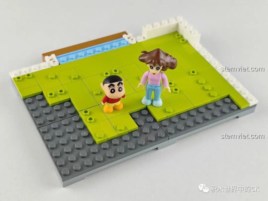 Sách hướng dẫn lắp ráp bộ lắp ghép Phòng khách nhà Crayon Shin-chan 606, Keeppley 20606 Phòng khách nhà Crayon Shin-chan, cho bé 7 tuổi.