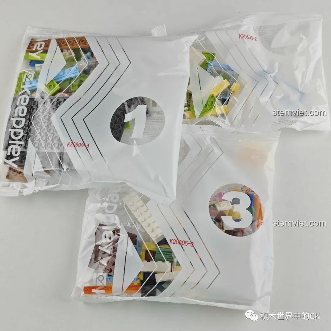 Túi mảnh ghép bộ xếp hình Keeppley K20606, đồ chơi mô hình 606, cho bé trai và bé gái 7 tuổi, chất lượng cao.