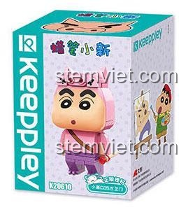 Hộp lắp ráp Keeppley K20610 Crayon Shin-chan hóa trang Zae-mon, đồ chơi mô hình giá rẻ, phù hợp cho bé 6 tuổi
