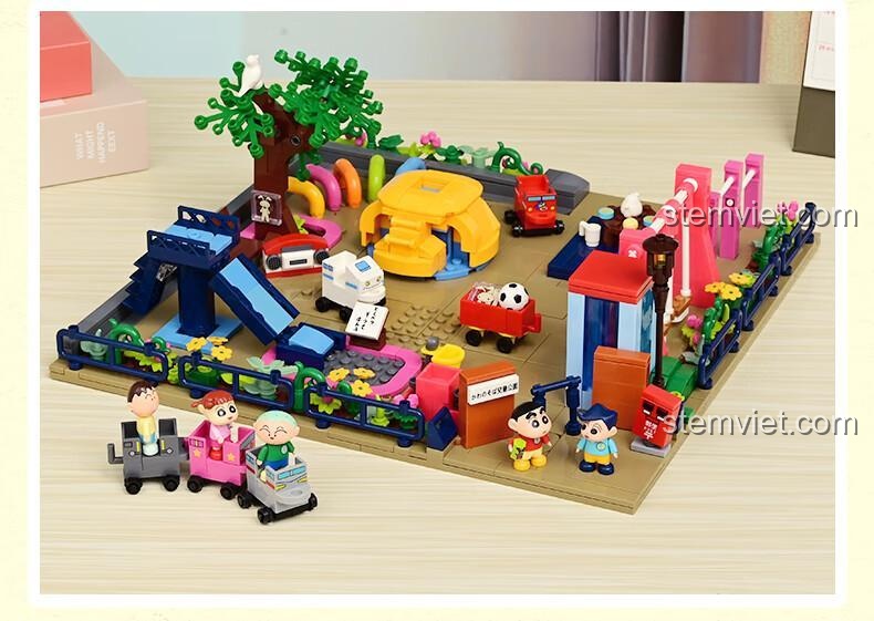 Mô hình hoàn chỉnh của bộ lắp ráp Sân chơi của Shin, một món quà và vật sưu tầm không thể bỏ lỡ.