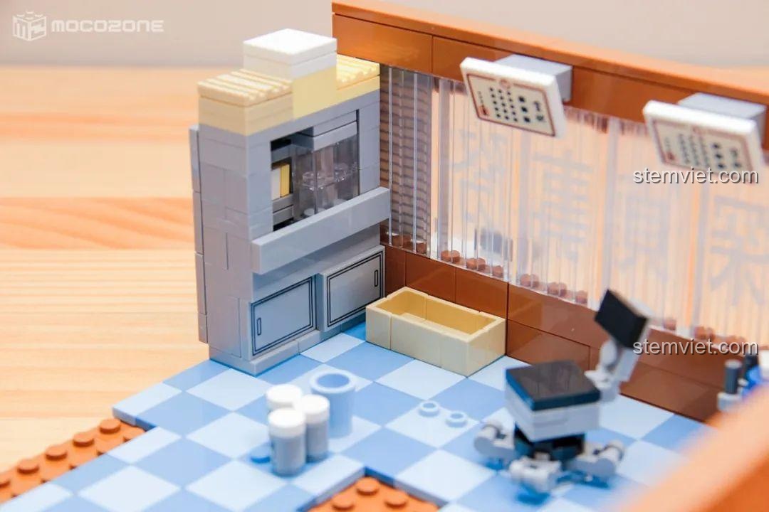 Chi tiết lắp ráp bộ đồ chơi Keeppley K20710 quán cà phê, đồ chơi xây dựng cho bé trai