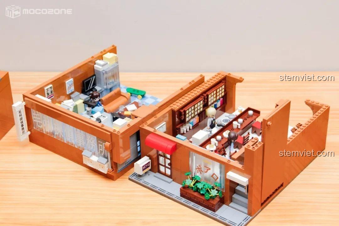 Chi tiết lắp ráp bộ đồ chơi Keeppley K20709 Văn phòng Thám tử Mori, đồ chơi mô hình cho bé trai 12 tuổi