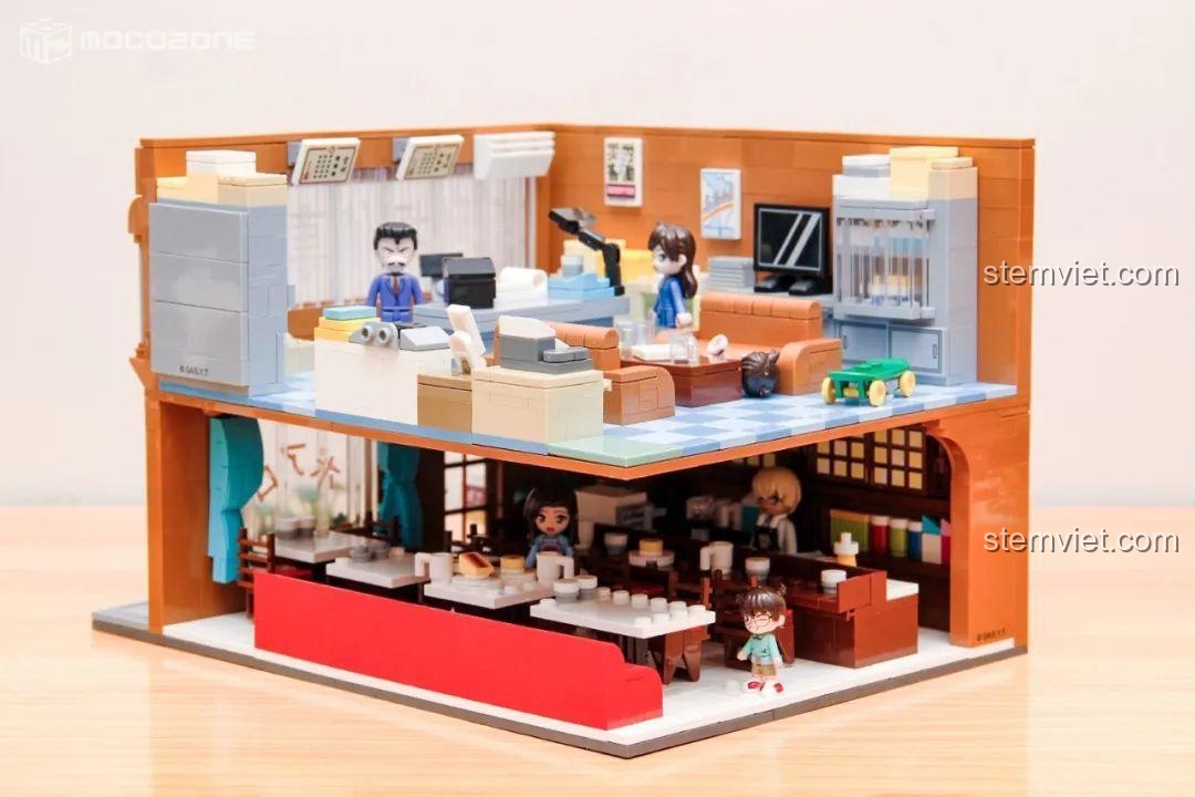 Chi tiết lắp ráp bộ đồ chơi Keeppley K20710 quán cà phê, đồ chơi xây dựng cho bé trai