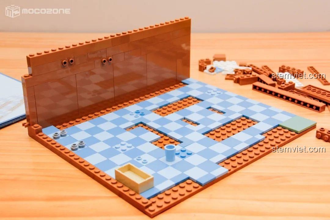 Túi linh kiện và sách hướng dẫn của bộ lắp ghép Keeppley K20710 quán cà phê