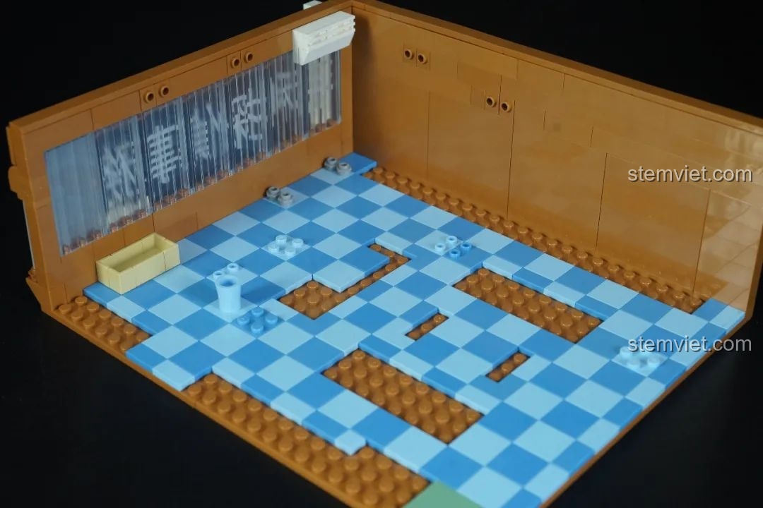 Giấy khen và poster treo tường trong Văn phòng Thám tử Mori Keeppley K20709, đồ chơi xây dựng Conan.