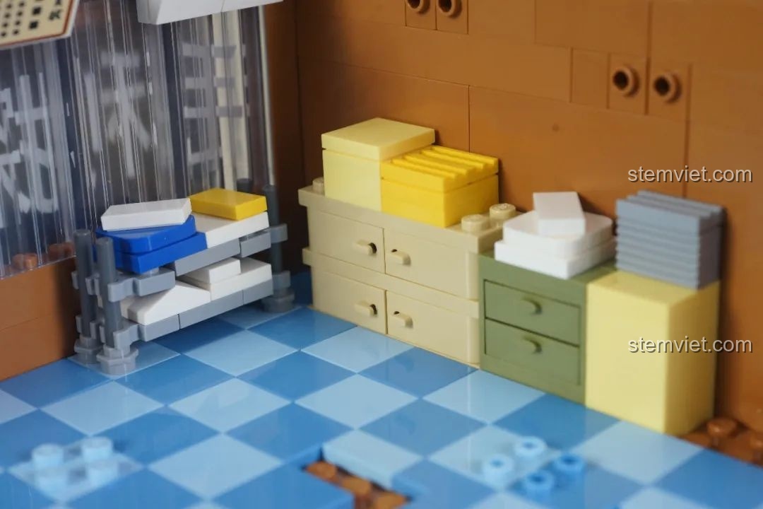 Mô hình Văn phòng Thám tử Mori hoàn chỉnh của bộ Keeppley K20709, đồ chơi lắp ráp Thám tử lừng danh Conan.