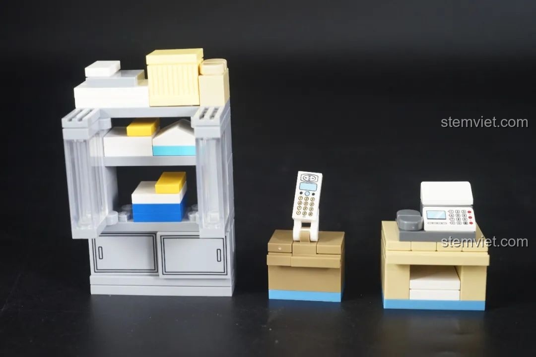 Các túi mảnh ghép được đánh số của bộ Keeppley K20709 Văn phòng Thám tử Mori, đồ chơi lắp ráp chất lượng cao.