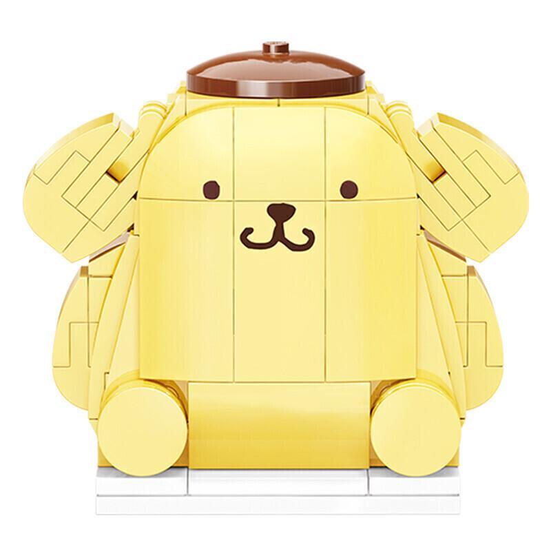 Mô hình Keeppley K20804 Chú chó Pompom Purin đáng yêu đã lắp ráp hoàn chỉnh, nhìn thẳng. Đồ chơi xếp hình cho bé gái 6 tuổi giá rẻ.
