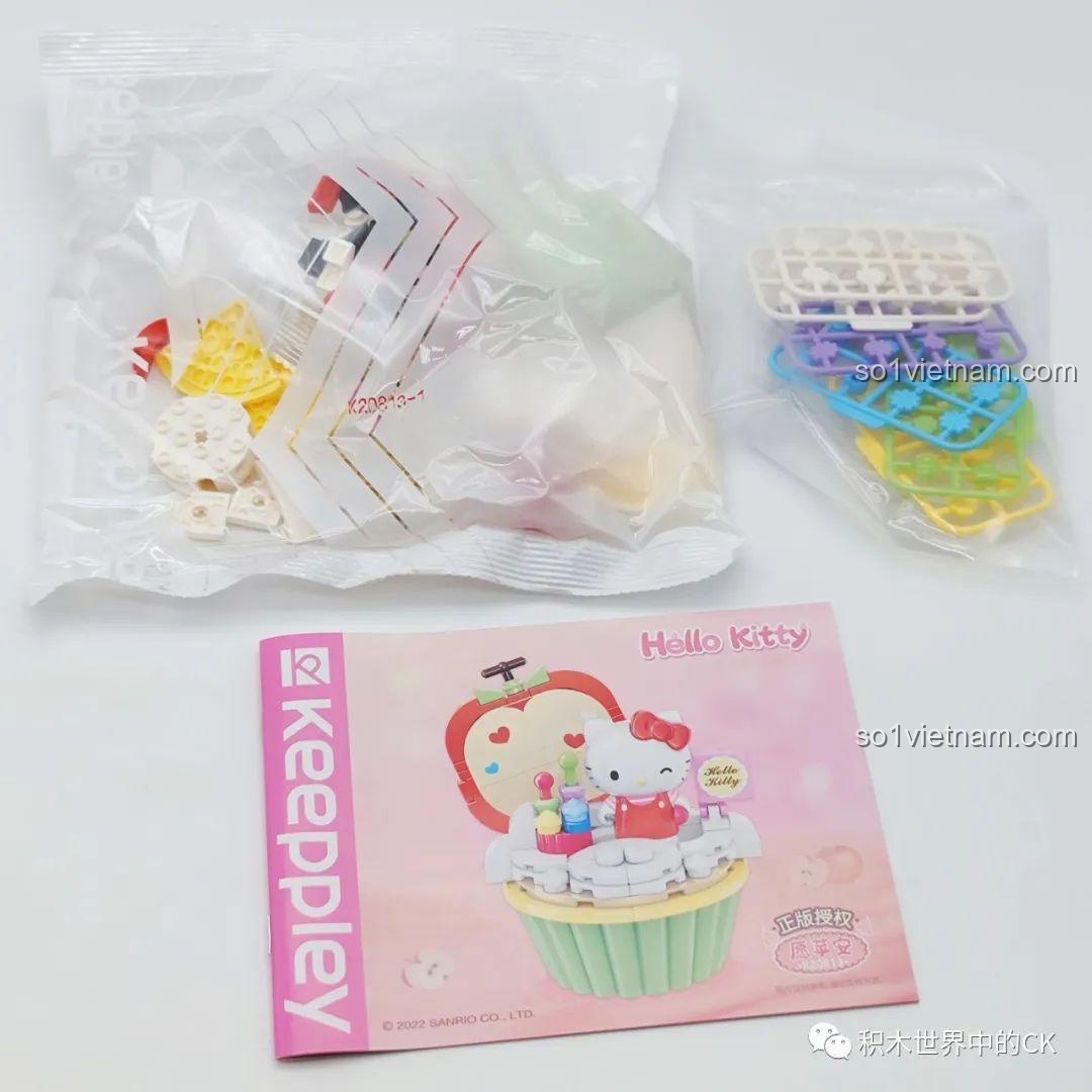 Hộp lắp ráp Keeppley K20815 Cinnamoroll Vạn Nhân Mễ với tông màu xanh bạc hà.