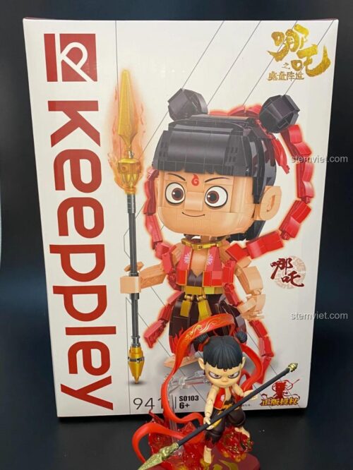 Đồ chơi mô hình Nhân vật Na Tra, hộp sản phẩm và mô hình nhỏ, đồ chơi lắp ghép Keeppley S0103, phù hợp bé trai.