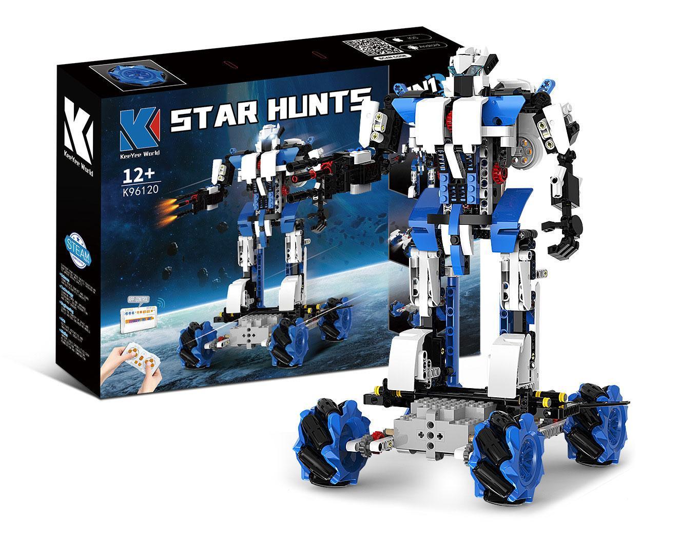 Bộ đồ chơi Robot Mecanum 4 trong 1 KeeYee World K96120 giá tốt, đồ chơi lắp ráp Robot điều khiển cho con trai 12 tuổi, chất lượng cao