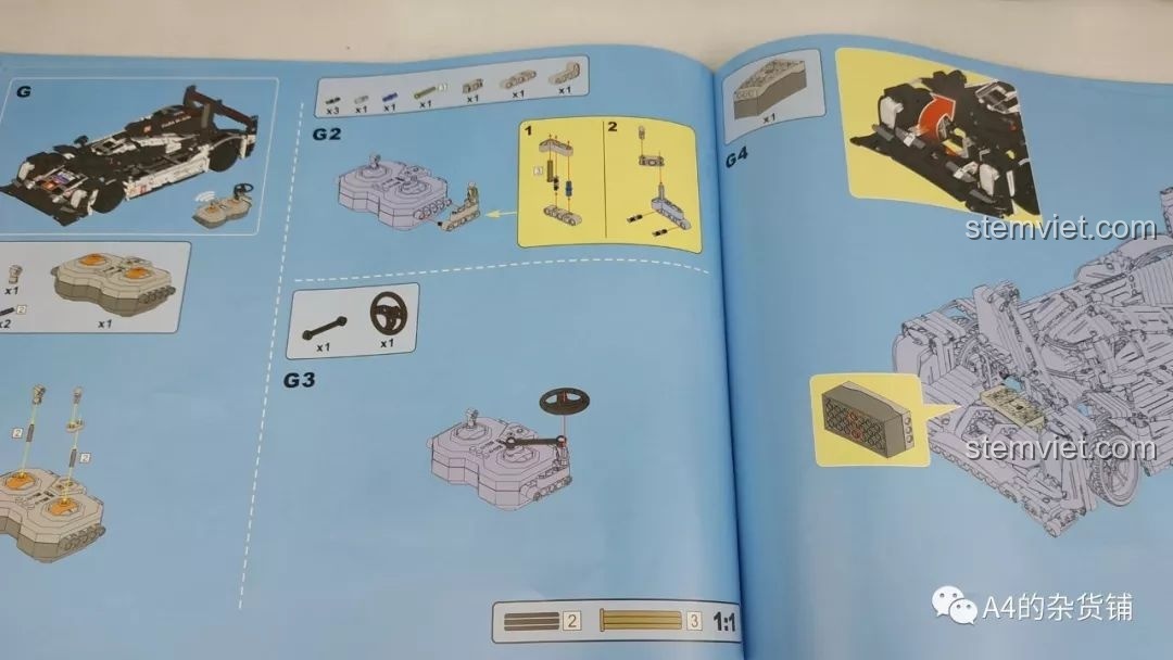 Góc nhìn từ dưới lên của mô hình CaDA C61016, để lộ cấu trúc khung gầm và hệ thống treo.