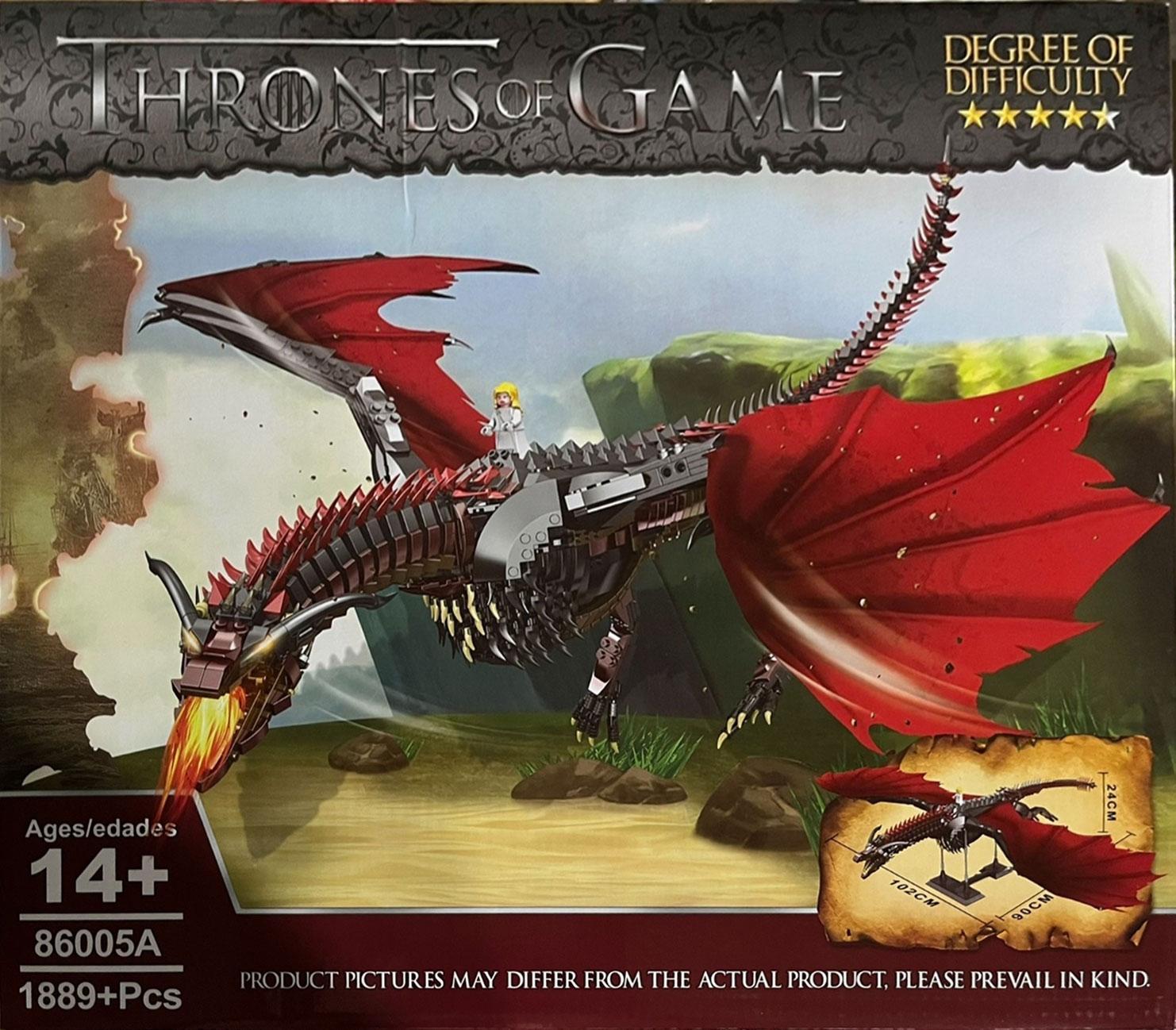 Game of Thrones Drogon Viserion bộ lắp ghép 1889 mảnh