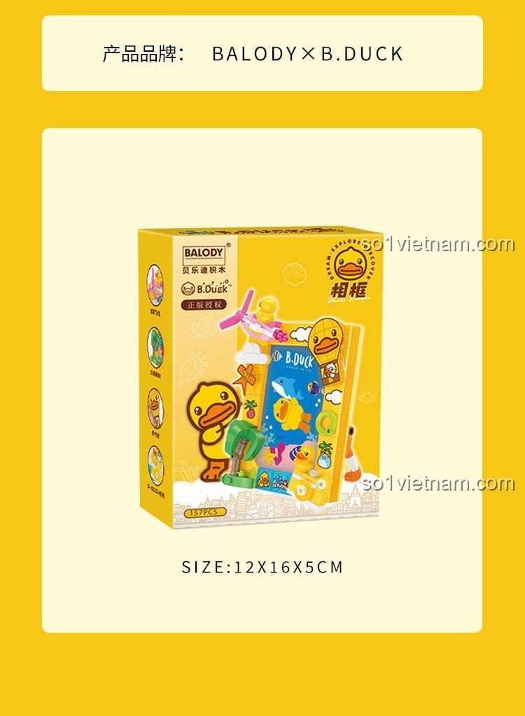 Khung ảnh B.Duck BALODY 21062 lắp ghép chi tiết nhân vật