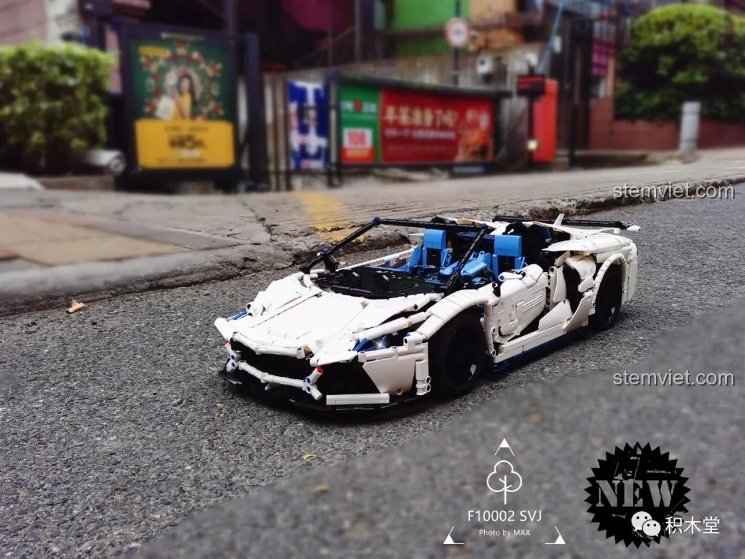 Đo chiều dài của mô hình Feifan F10002 Lamborghini Aventador SVJ Roadster từ trên xuống.