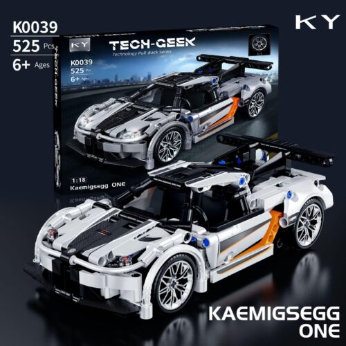 Bộ lắp ráp siêu xe Koenigsegg ONE KIYUI K0039 525 mảnh, đồ chơi mô hình xe đua tỉ lệ 1:18 có động cơ kéo lùi, quà tặng cho bé trai 6 tuổi giá tốt.
