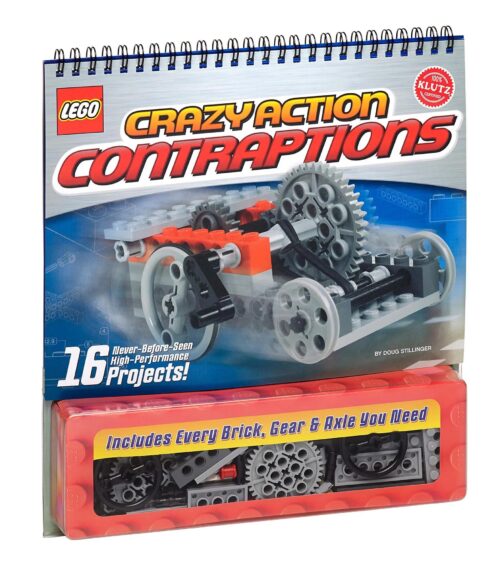 Bộ đồ chơi Sách hướng dẫn lắp ráp Klutz ISBN9781591747697 Crazy Action Contraptions kèm chi tiết lắp ráp, phát triển tư duy cho bé trai 7 tuổi, giá tốt.