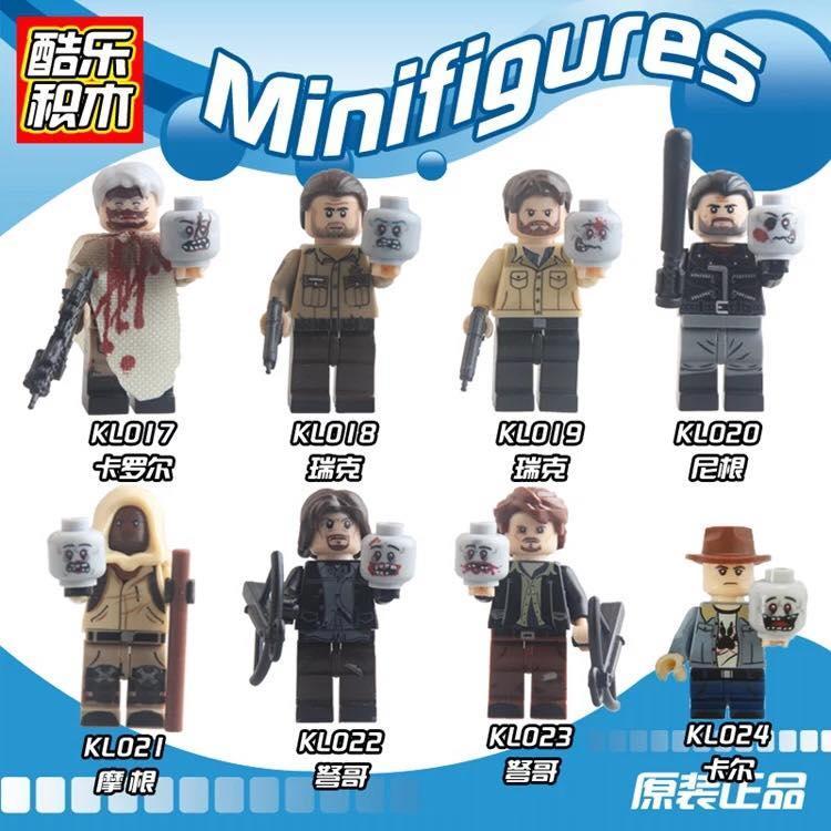 Bộ đồ chơi Minifigure The Walking Dead Kool乐 KL021, bộ 8 nhân vật xác sống cho bé trai 8 tuổi, chất lượng cao, giá tốt.