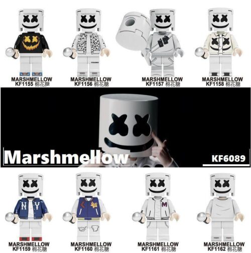 Bộ đồ chơi lắp ghép Minifigure Marshmello Kopf KF1156 gồm 8 mẫu độc đáo, phù hợp cho bé trai và bé gái 6 tuổi, giá tốt.