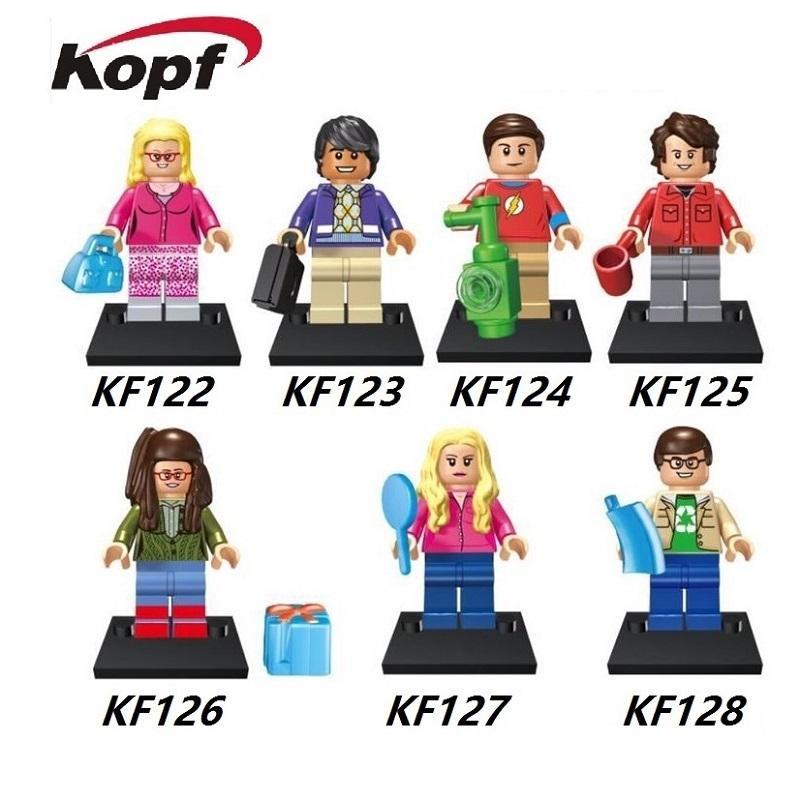 Bộ 7 Minifigure The Big Bang Theory Kopf KF125, đồ chơi lắp ghép nhân vật The Big Bang Theory cho bé trai và bé gái 6 tuổi, giá tốt.
