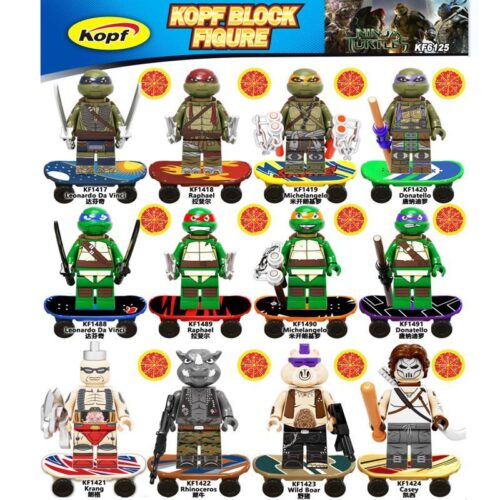 Đồ chơi mô hình Minifigure Michelangelo Kopf KF1419, nhân vật Rùa Ninja vui nhộn cho bé trai 6 tuổi, giá rẻ.