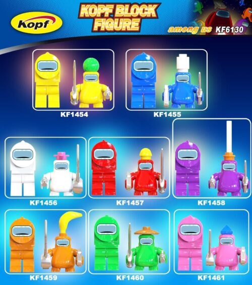Bộ đồ chơi Minifigure Among Us Kopf KF1454 8 kiểu đa sắc, đồ chơi lắp ghép nhân vật phi hành gia Among Us cho bé trai bé gái 8 tuổi, giá tốt.