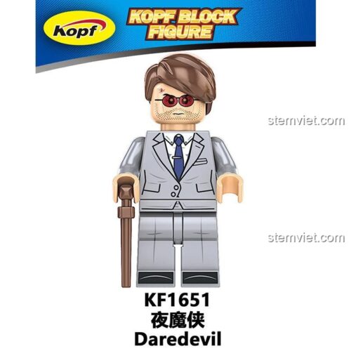 Minifigure Daredevil Kopf KF1651, nhân vật siêu anh hùng chi tiết, đồ chơi lắp ráp cho bé trai.