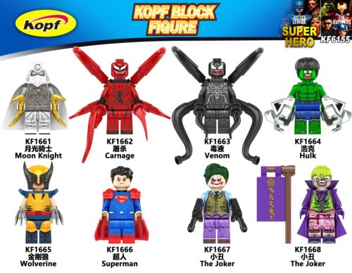 Bộ đồ chơi Kopf KF1668 Bộ 8 Minifigures Siêu Anh Hùng Marvel và DC giá tốt cho bé trai 8 tuổi, chất lượng cao